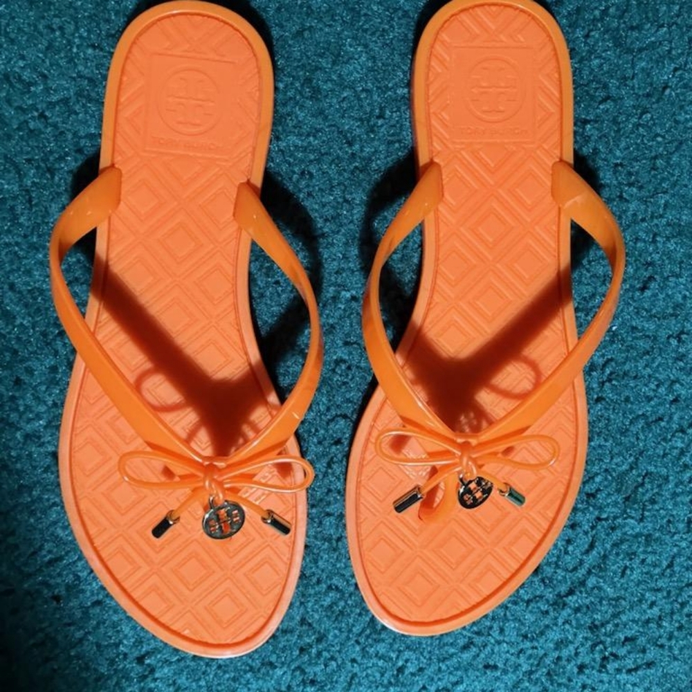 Tory Burch orange jelly sandal